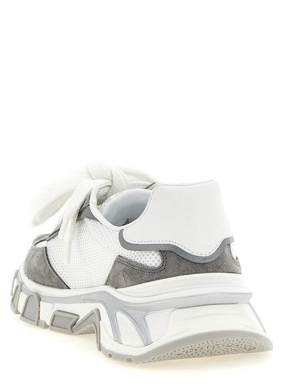 Athletic Sneakers by Dolce & Gabbana for women in tu polyester & suede calf leather gray features an exquisite silhouette, showcasing the premium athletic style of the Women's Athletic TU Polyester & Suede Calf Leather Sneakers with an exquisite finish.