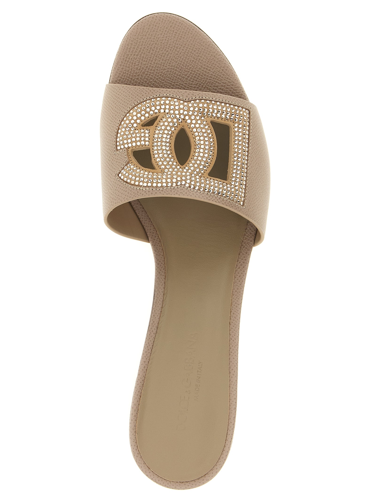 Mules Sandals Flat Shoes by Dolce & Gabbana for women in suede calfskin & goat leather gray & signature features an captivating silhouette, showcasing the captivating style of the Women's Suede Calfskin & Goat Leather Mules Sandals Flat Shoes with its distinct and refined .