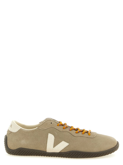 Sneakers by Veja for men in suede calfskin leather gray presents a sumptuous silhouette, artfully capturing the essence of the Men's Fashion Suede Calfskin Leather Sneakers with its sumptuous fashion style design.