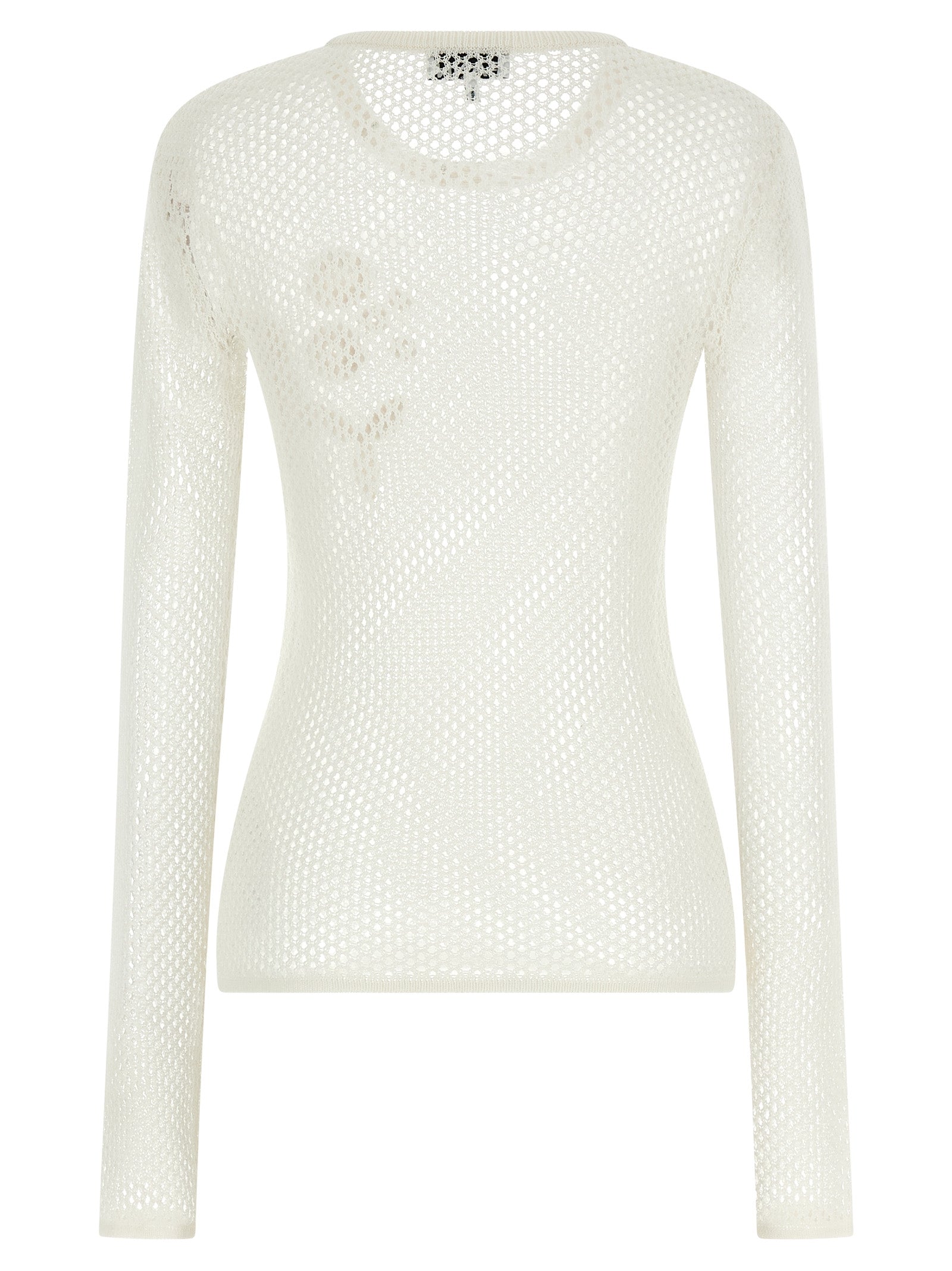 Cardigan by Ganni for women in organic cotton white & floral showcases a captivating silhouette, artfully detailed with a captivating and round neckline for a truly sophisticated captivating look.
