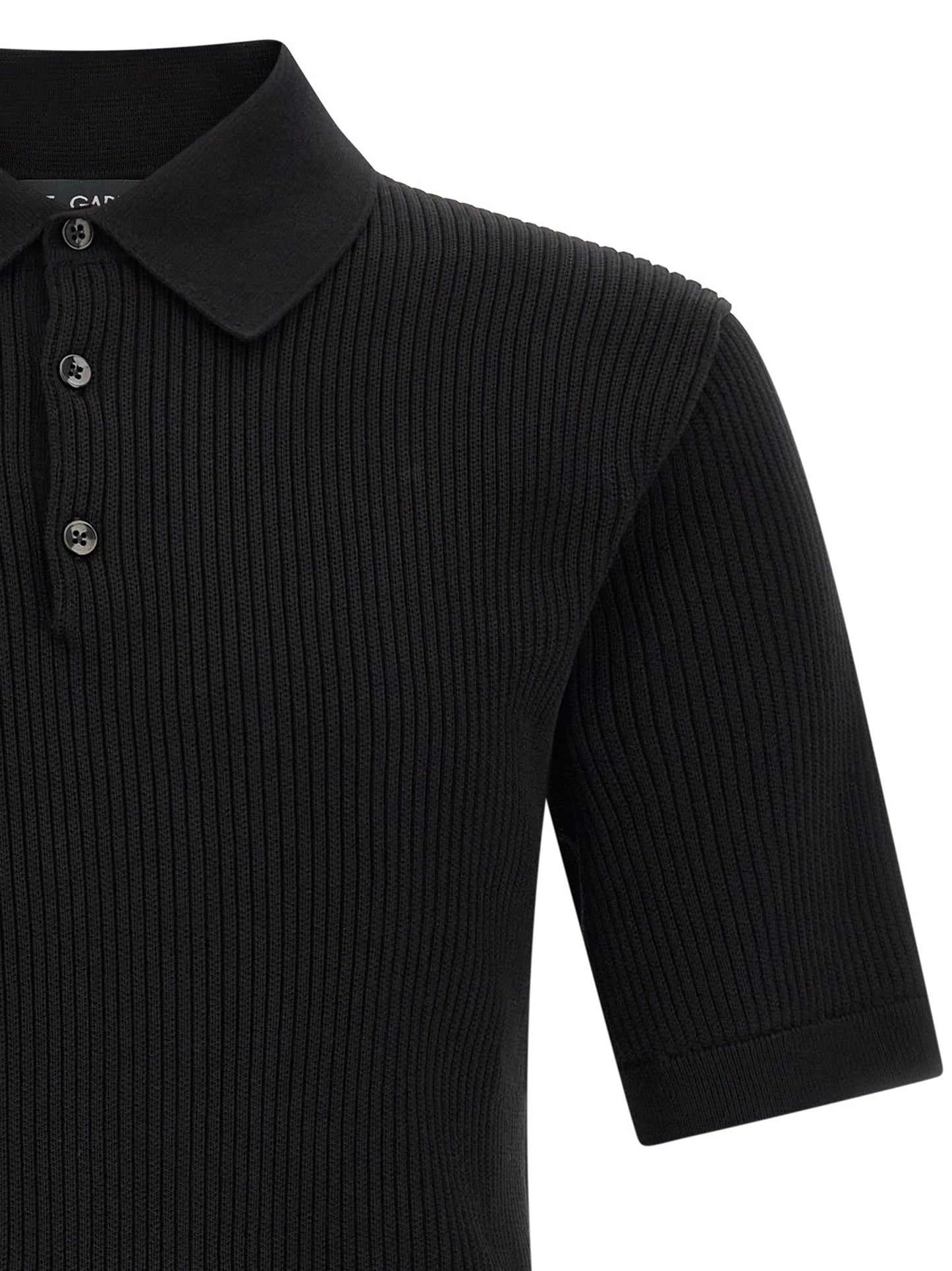 Polo Shirt by Dolce & Gabbana for men in cotton black features a eye catching silhouette, showcasing a refined and for a eye catching finish.