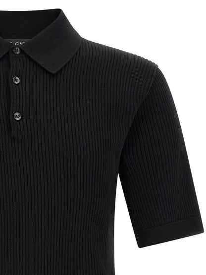 Polo Shirt by Dolce & Gabbana for men in cotton black features a eye catching silhouette, showcasing a refined and for a eye catching finish.