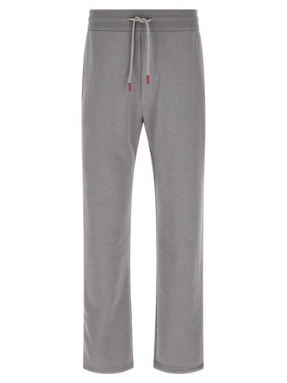 Hooded Activewear by Kiton for men in cotton and gray showcases a versatile silhouette as Men's Cotton Hooded Track Suit, engineered with for optimal performance and style.