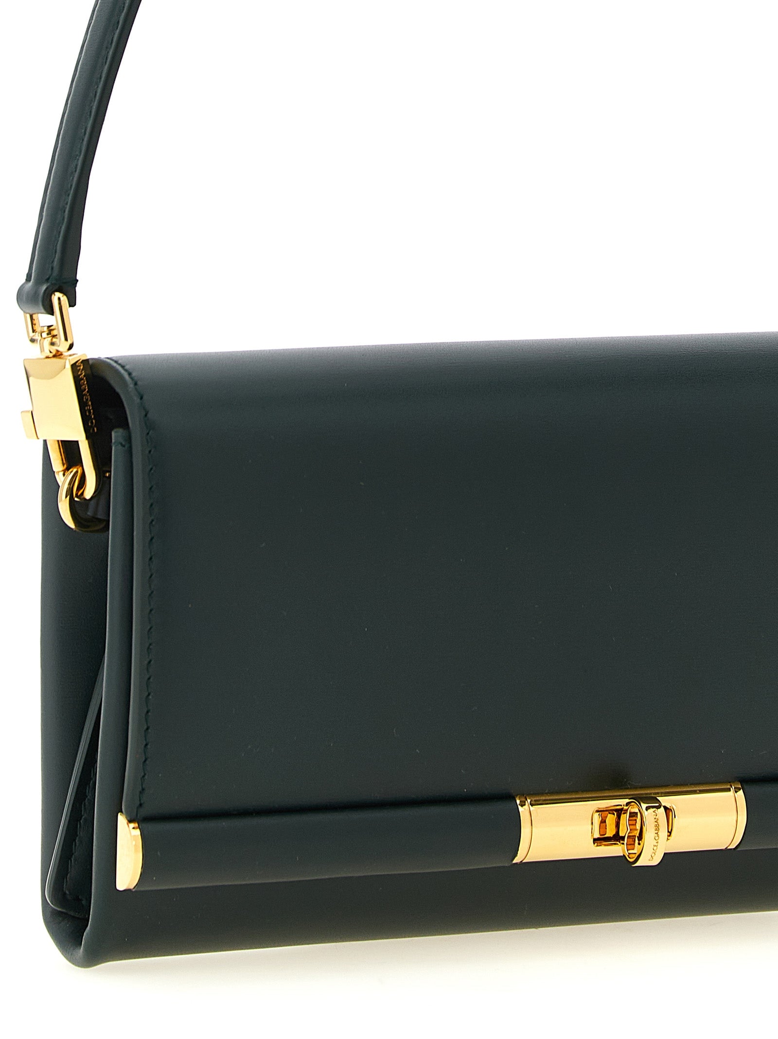 Shoulder Flap Bag by Dolce & Gabbana for women in calfskin leather bicolour & green features a effortless chic silhouette with a secure flap, ample , and versatile shoulder-strap & handle for a effortless chic finish.