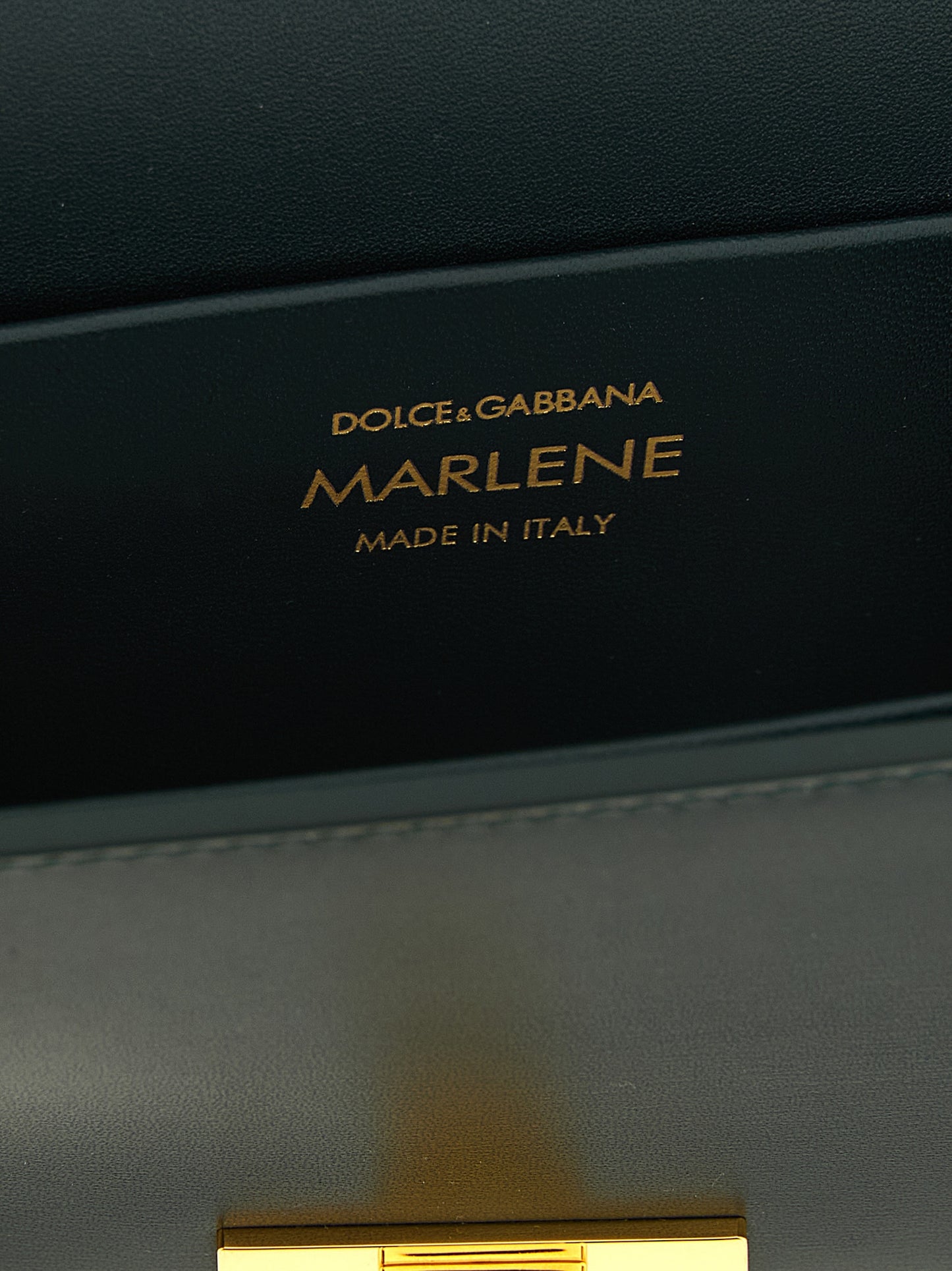 Shoulder Flap Bag by Dolce & Gabbana for women in calfskin leather bicolour & green showcases a statuesque silhouette, artfully detailed with a secure flap, organized , and versatile shoulder-strap & handle for a statuesque look.