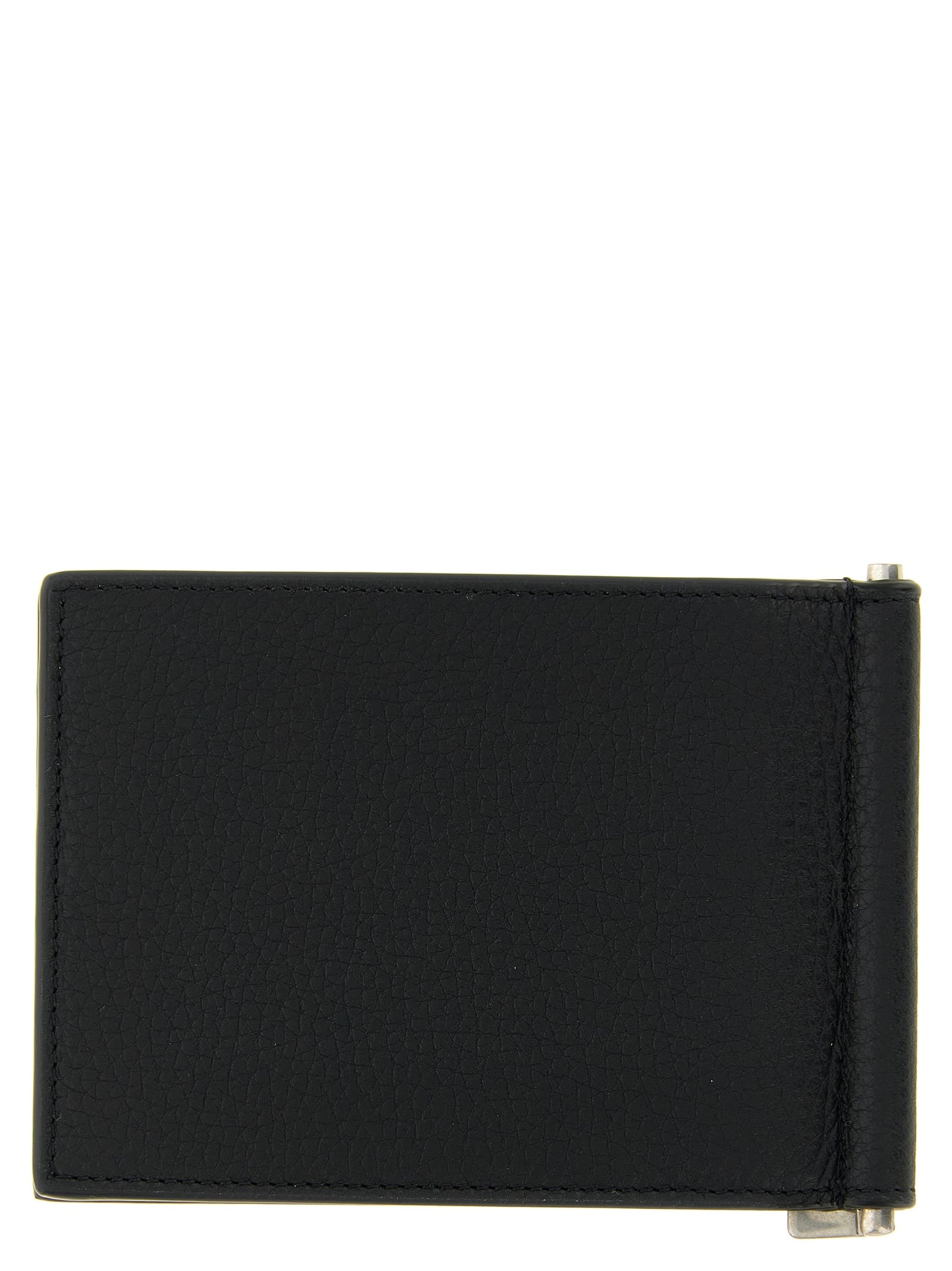Cardholder Wallet by Saint Laurent for men in calfskin leather black features a sleek silhouette, showcasing the sleek Cassandre Calfskin Leather Cardholder Wallet design with sophisticated card-organization for a premium look.