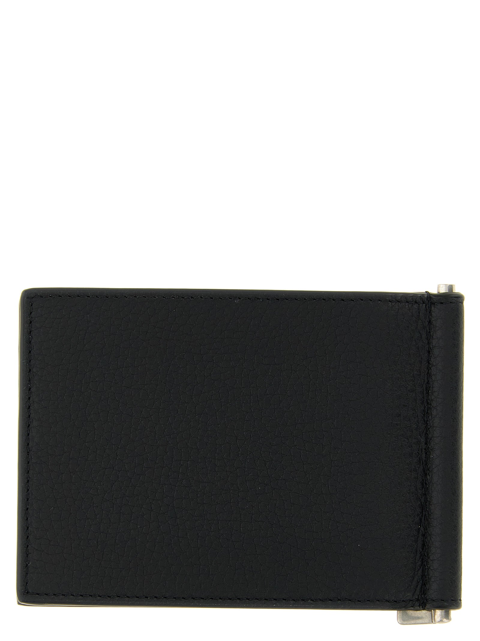 Cardholder Wallet by Saint Laurent for men in calfskin leather black features a sleek silhouette, showcasing the sleek Cassandre Calfskin Leather Cardholder Wallet design with sophisticated card-organization for a premium look.