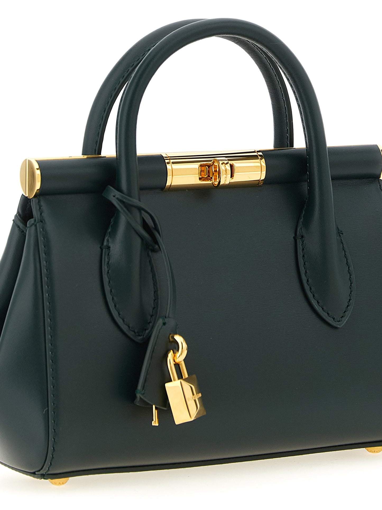 Mini Evening Handbag by Dolce & Gabbana for women in zamak calf leather & brass bicolour & green features a exquisite silhouette, showcasing a secure and exquisite with versatile shoulder-strap & handle for a exquisite finish.