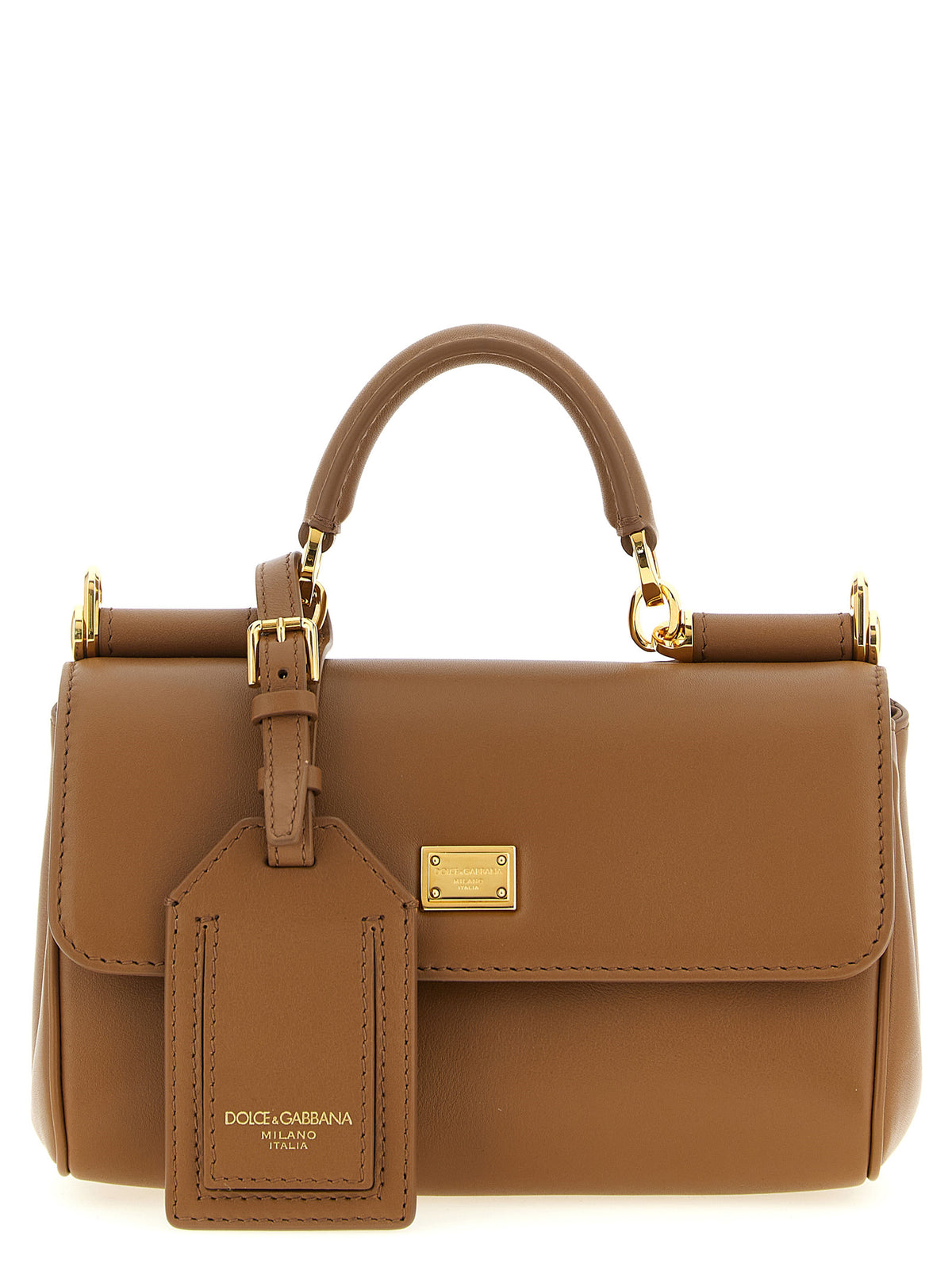 Dolce & Gabbana My Sicily PVC & Bos Taurus Suede Calf Leather Evening Handbag - Brown