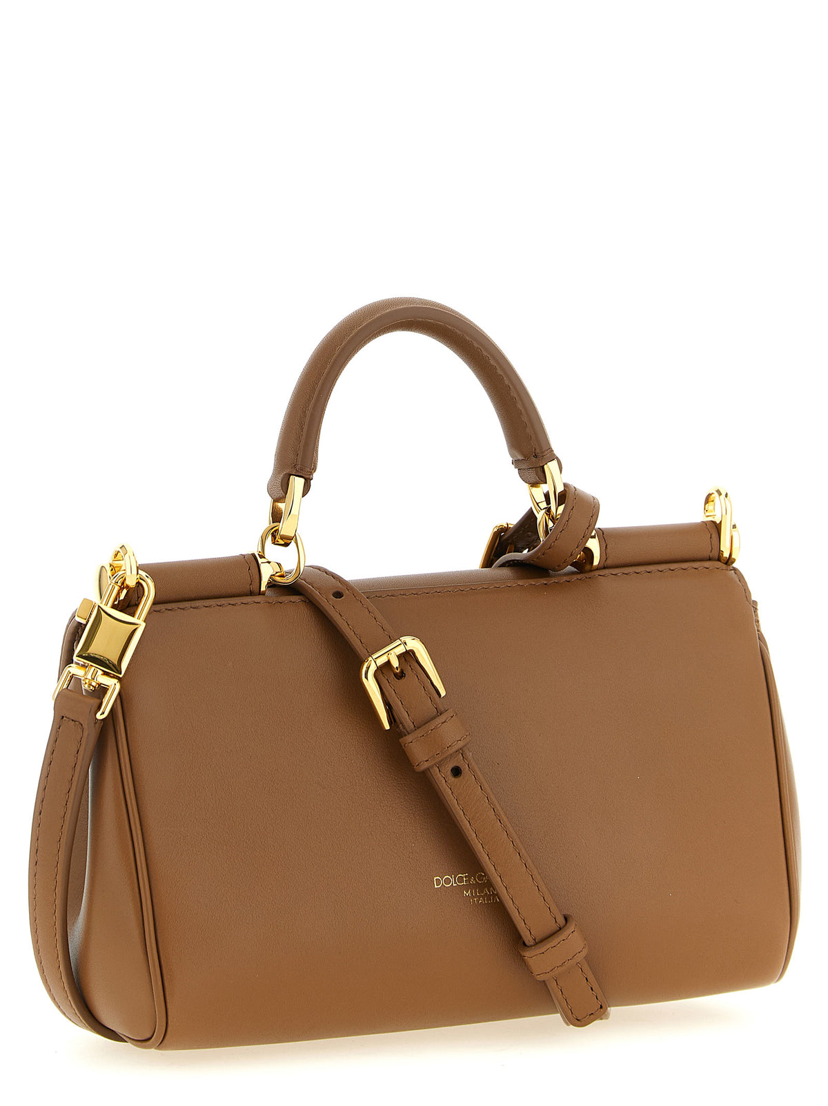 Dolce & Gabbana My Sicily PVC & Bos Taurus Suede Calf Leather Evening Handbag - Brown
