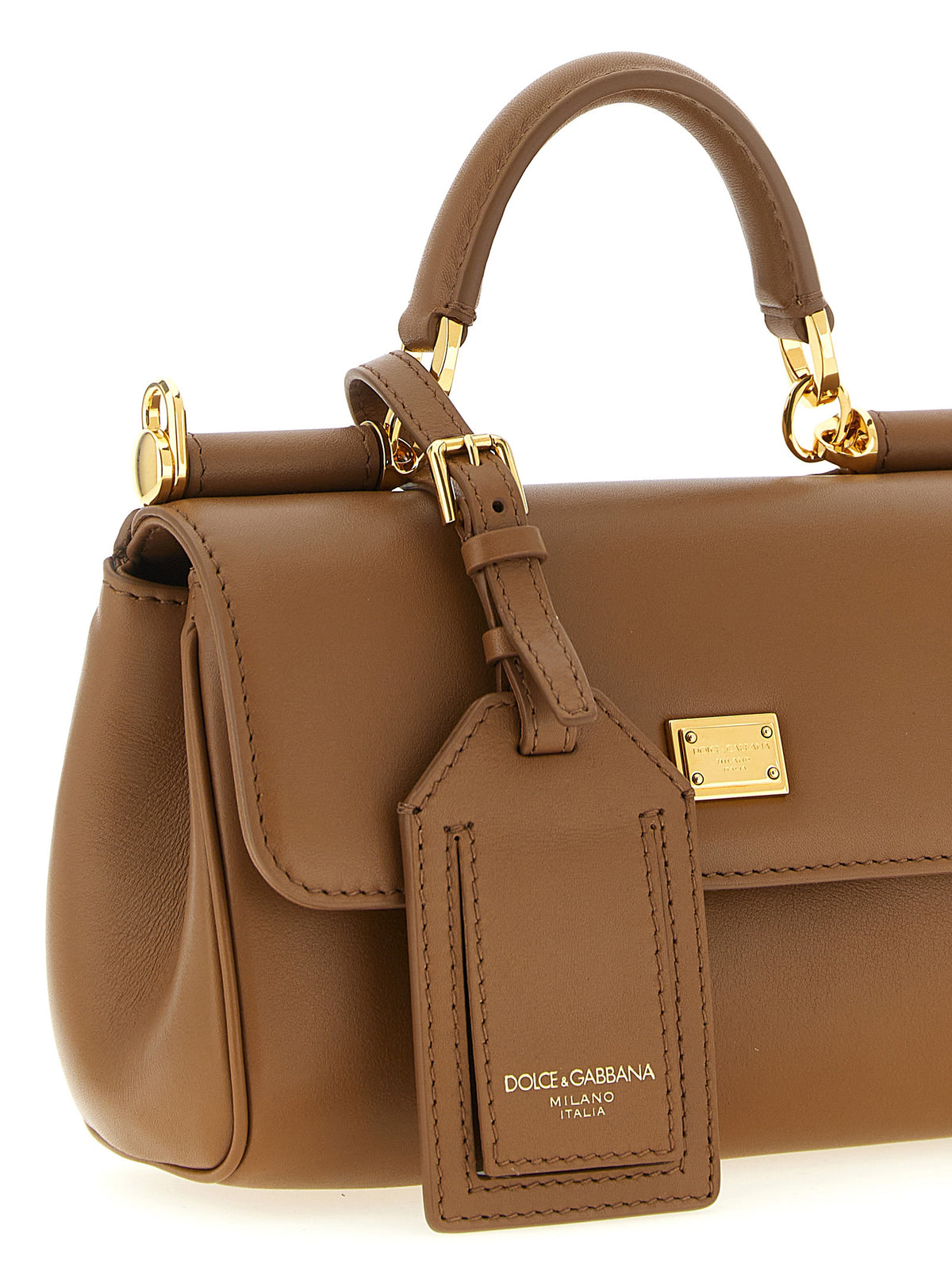 Dolce & Gabbana My Sicily PVC & Bos Taurus Suede Calf Leather Evening Handbag - Brown