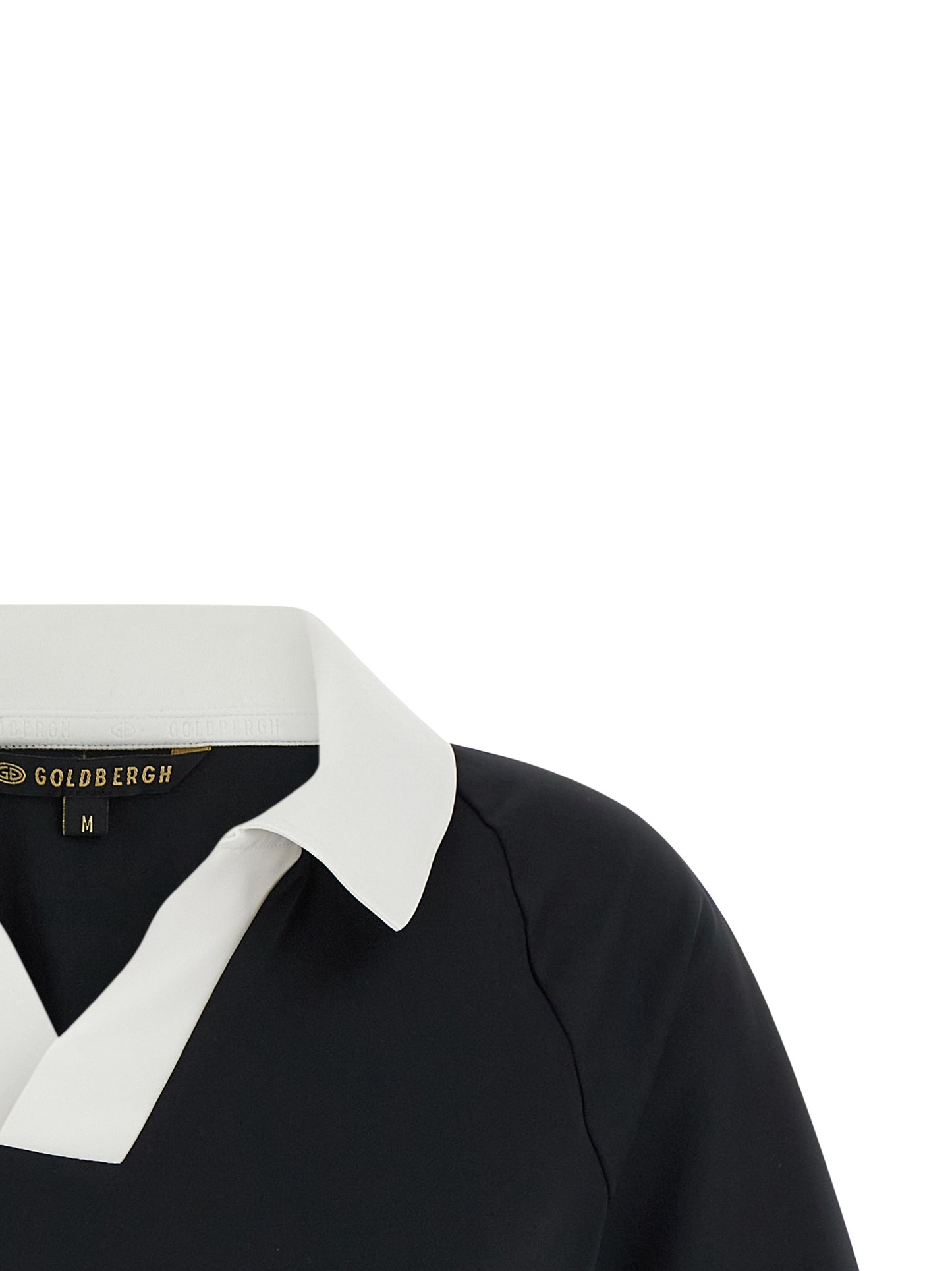 Polo Shirt by GOLDBERGH for women in stretch polyester bicolour, black & white presents a sleek silhouette, featuring a refined and for a sleek finish.