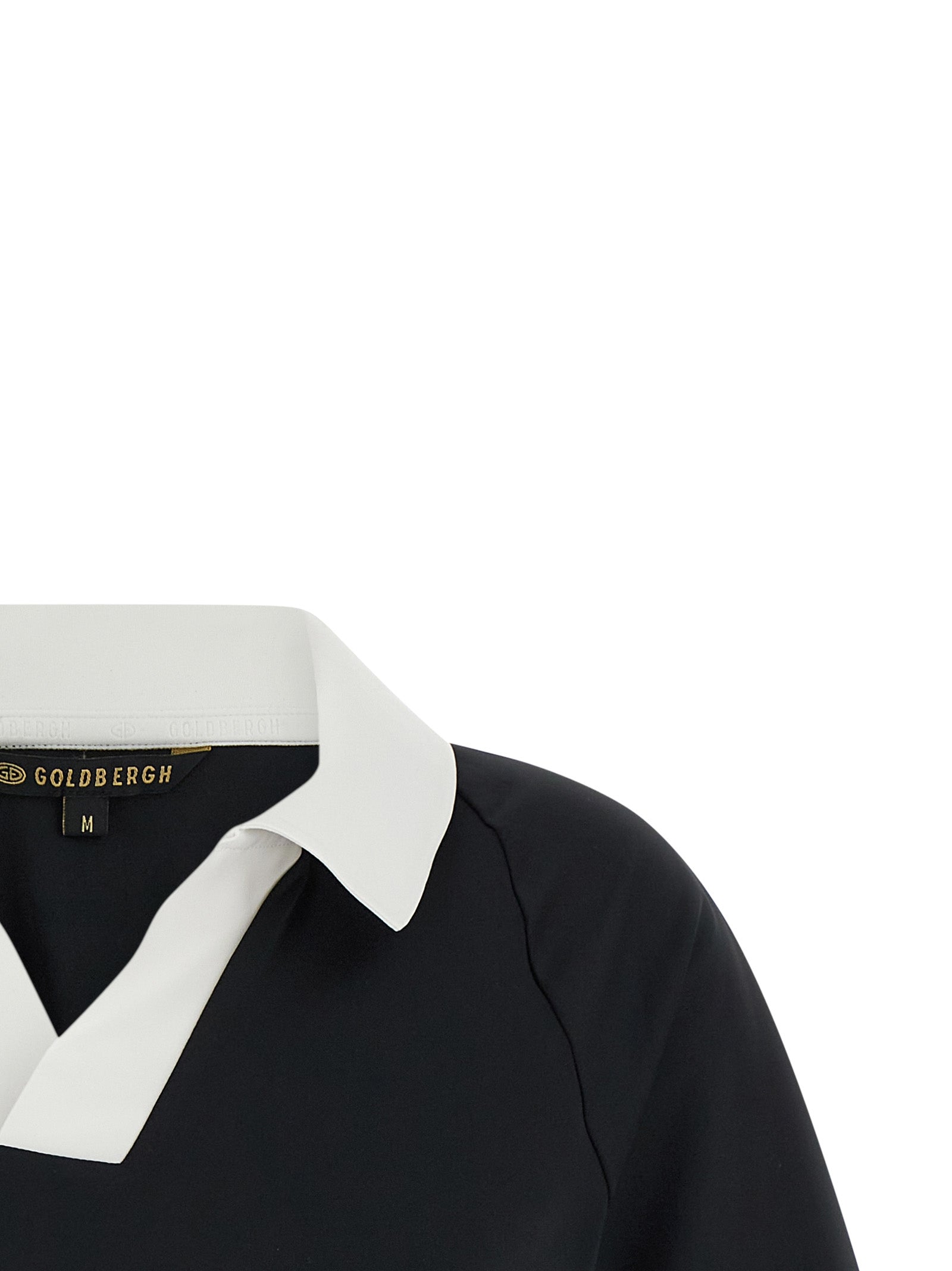 Polo Shirt by GOLDBERGH for women in stretch polyester bicolour, black & white presents a sleek silhouette, featuring a refined and for a sleek finish.