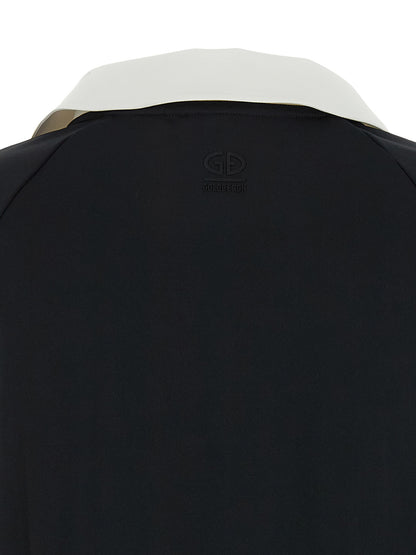 Polo Shirt by GOLDBERGH for women in stretch polyester bicolour, black & white showcases a sharp silhouette, detailed with a refined and sharp for a sophisticated finish.
