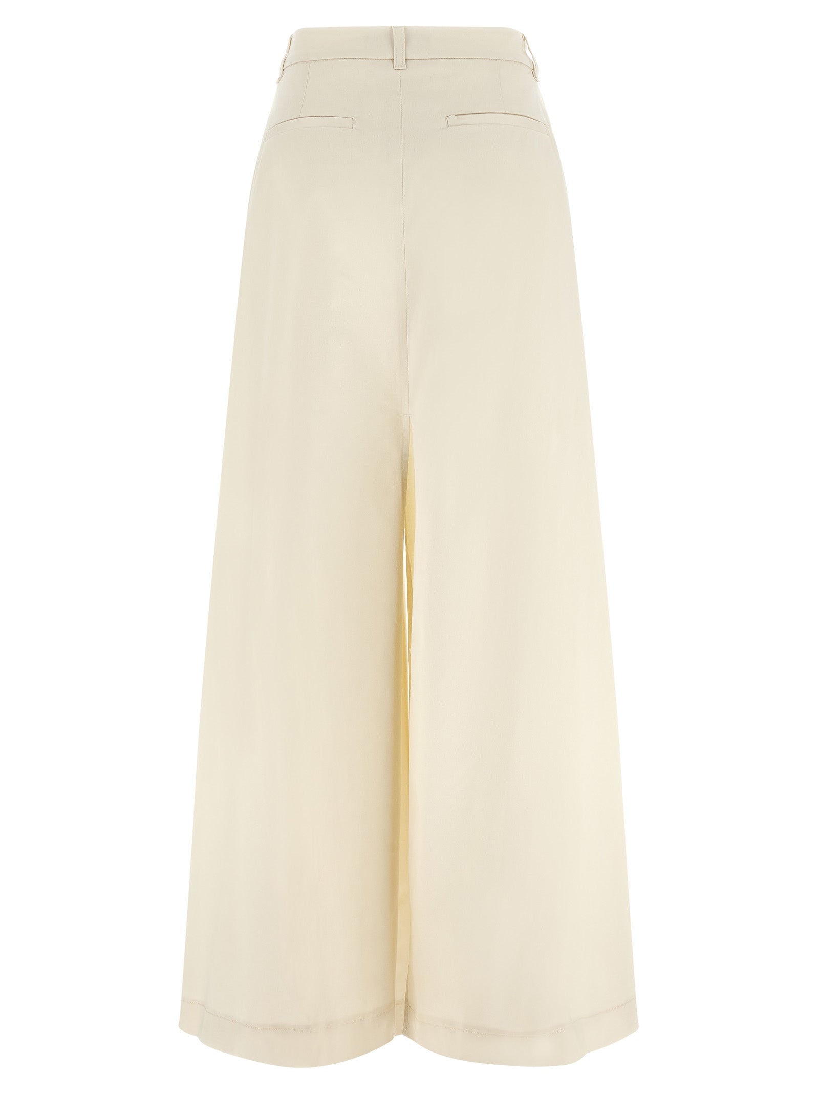 Skirt by THELATEST for women in stretch cotton beige features a contoured silhouette from the Women's Flared Stretch Cotton Mini Skirt collection, characterized by its contoured mini for a contoured finish.