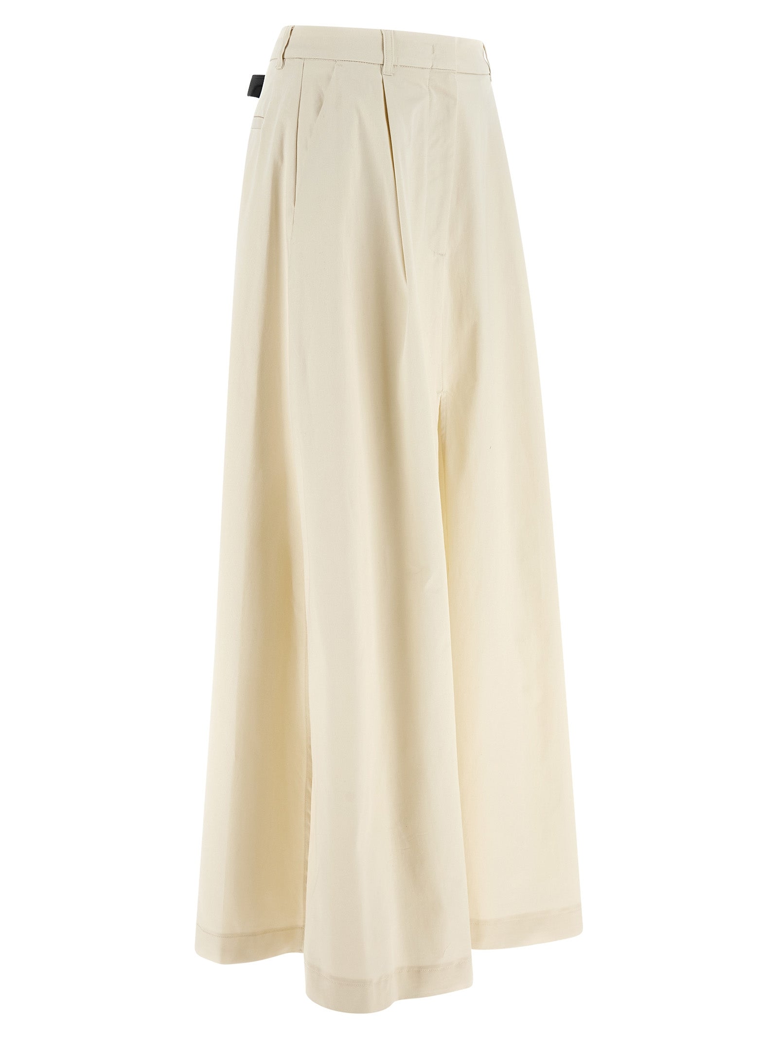 Skirt by THELATEST for women in stretch cotton beige features an relaxed-yet-refined silhouette that elegantly showcases the Women's Flared Stretch Cotton Mini Skirt design and sophisticated mini.