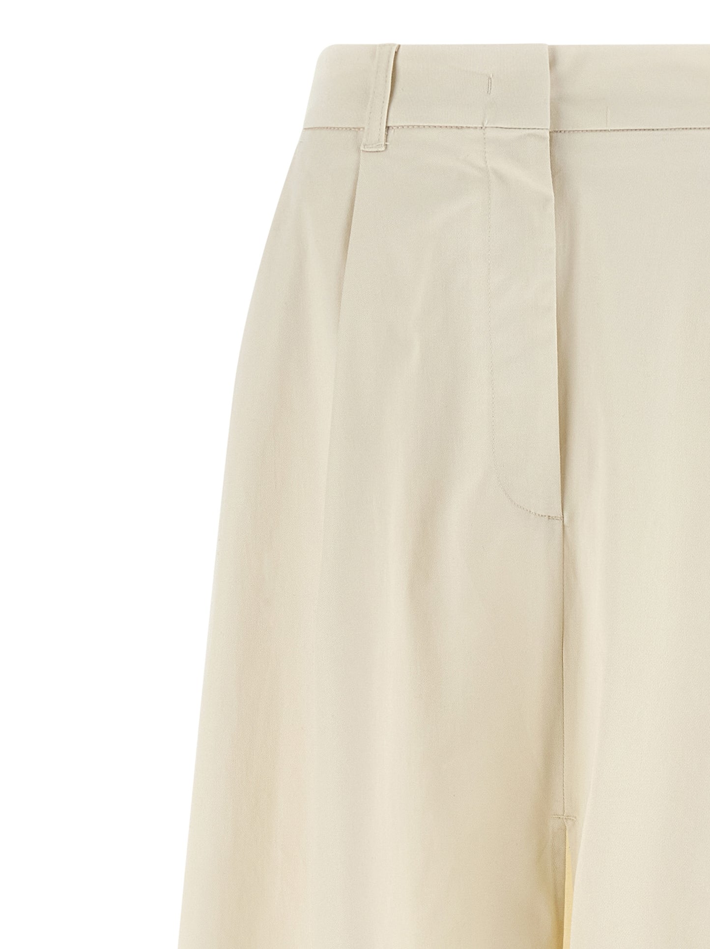 Skirt by THELATEST for women in stretch cotton beige features a sublime silhouette, showcasing the sublime design of the Women's Flared Stretch Cotton Mini Skirt in a sophisticated mini.