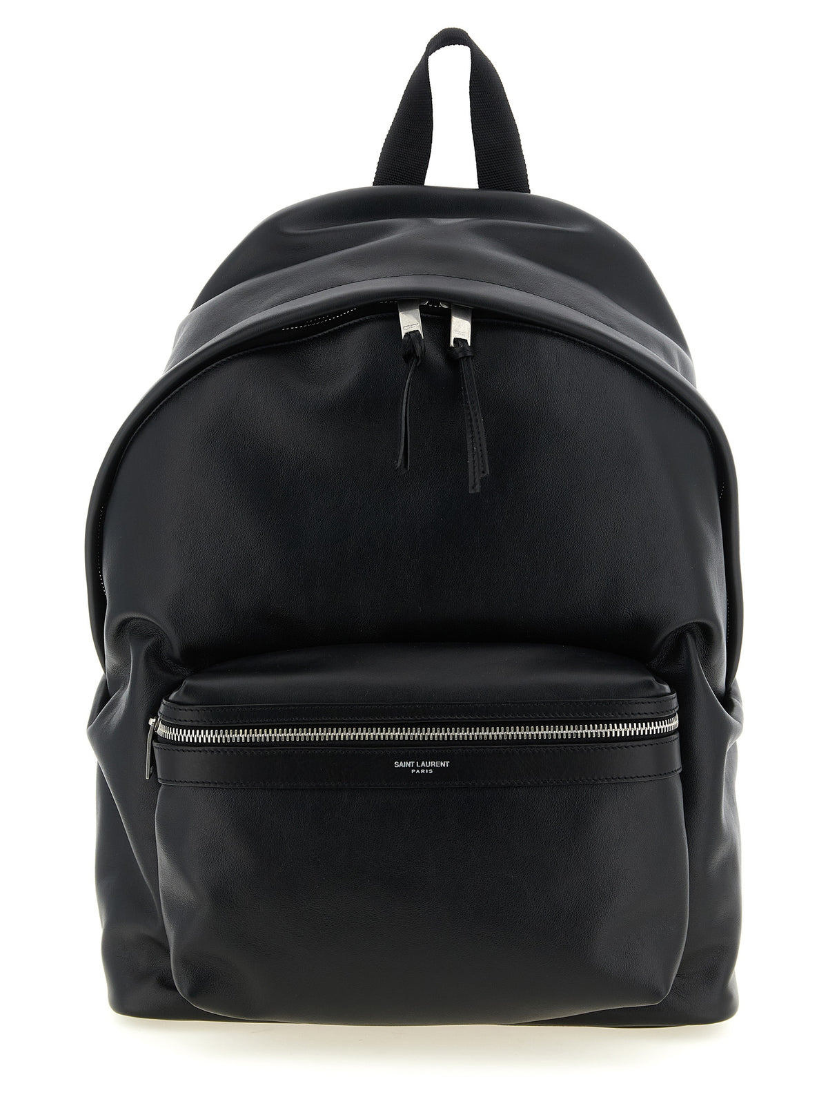 Saint Laurent City Calfskin Leather Backpack - Black