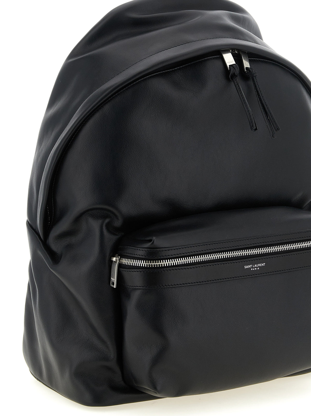 Saint Laurent City Calfskin Leather Backpack - Black