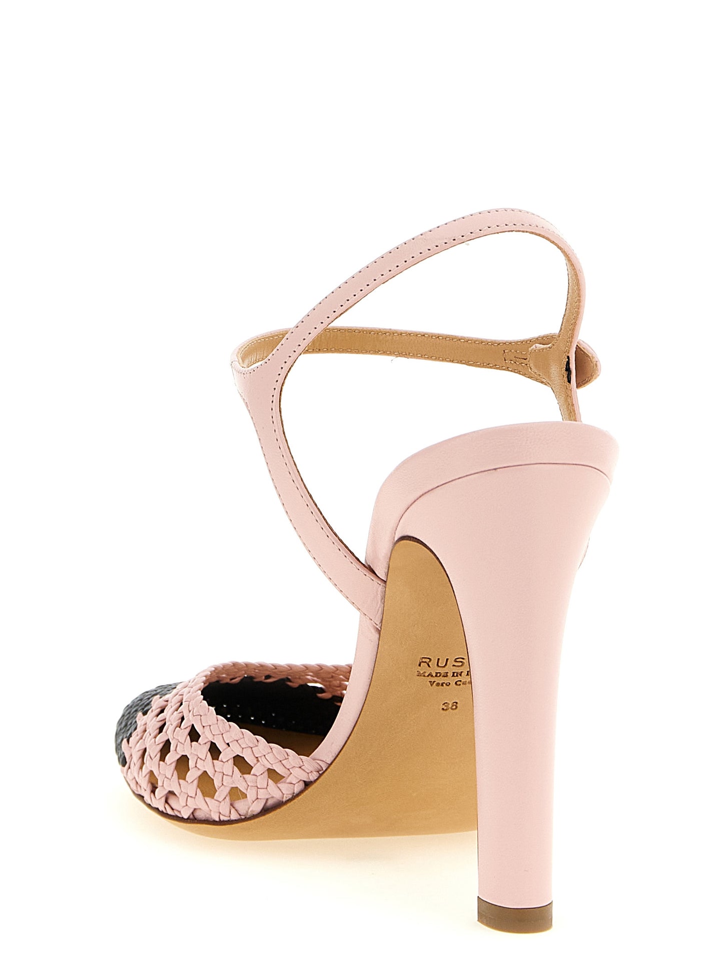 Francesco Russo Women's Nappa Goatskin Leather High-Heel Ankle Strap Mary-Jane Pumps Heels - Multicolor Pink