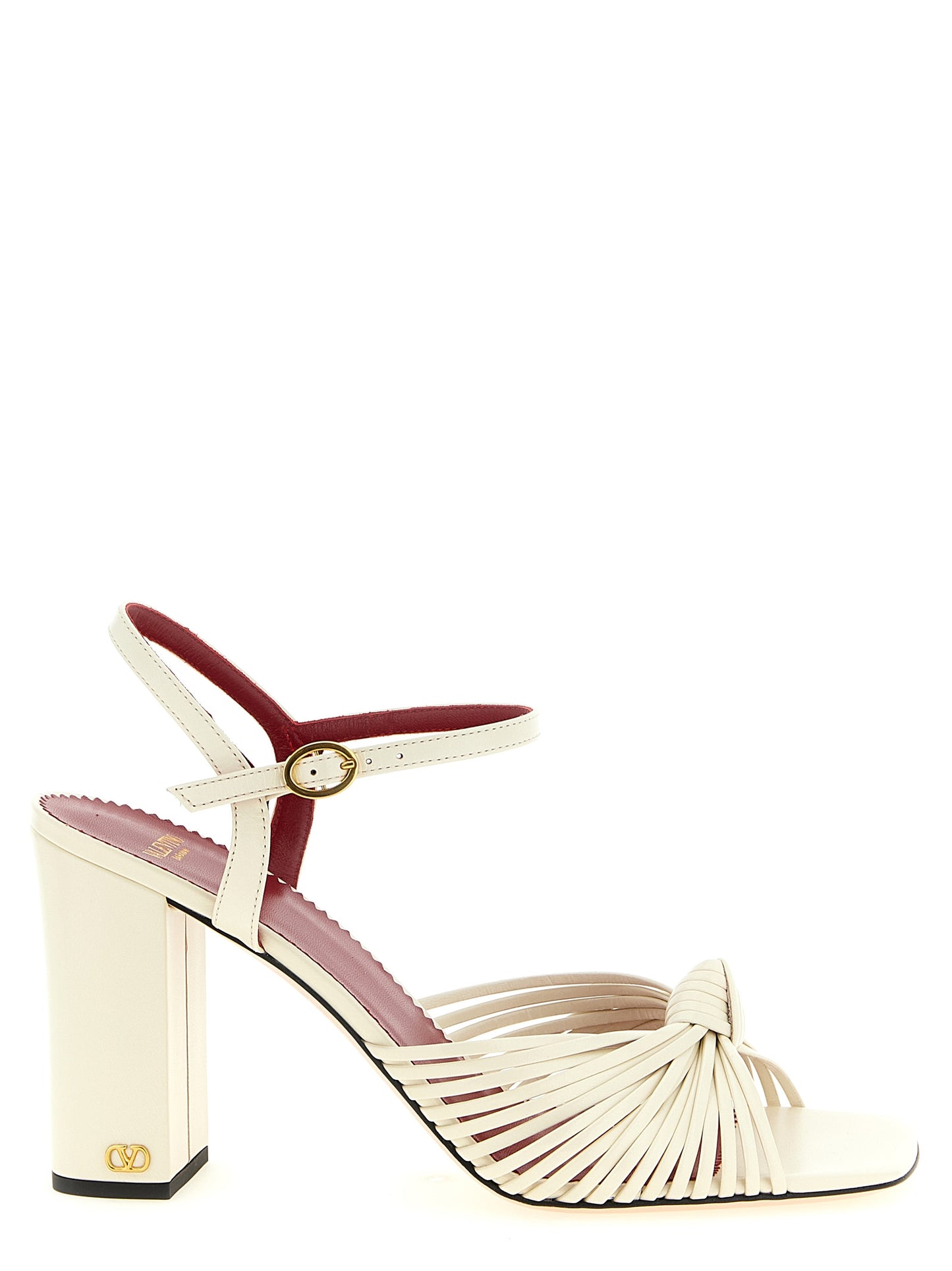 Valentino Garavani White Goatskin Stiletto Heel Sandals