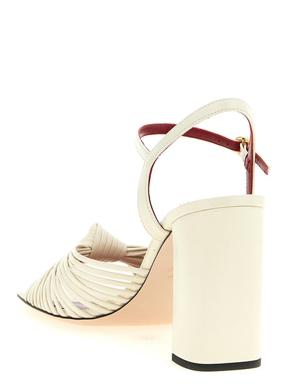Valentino Garavani White Goatskin Stiletto Heel Sandals