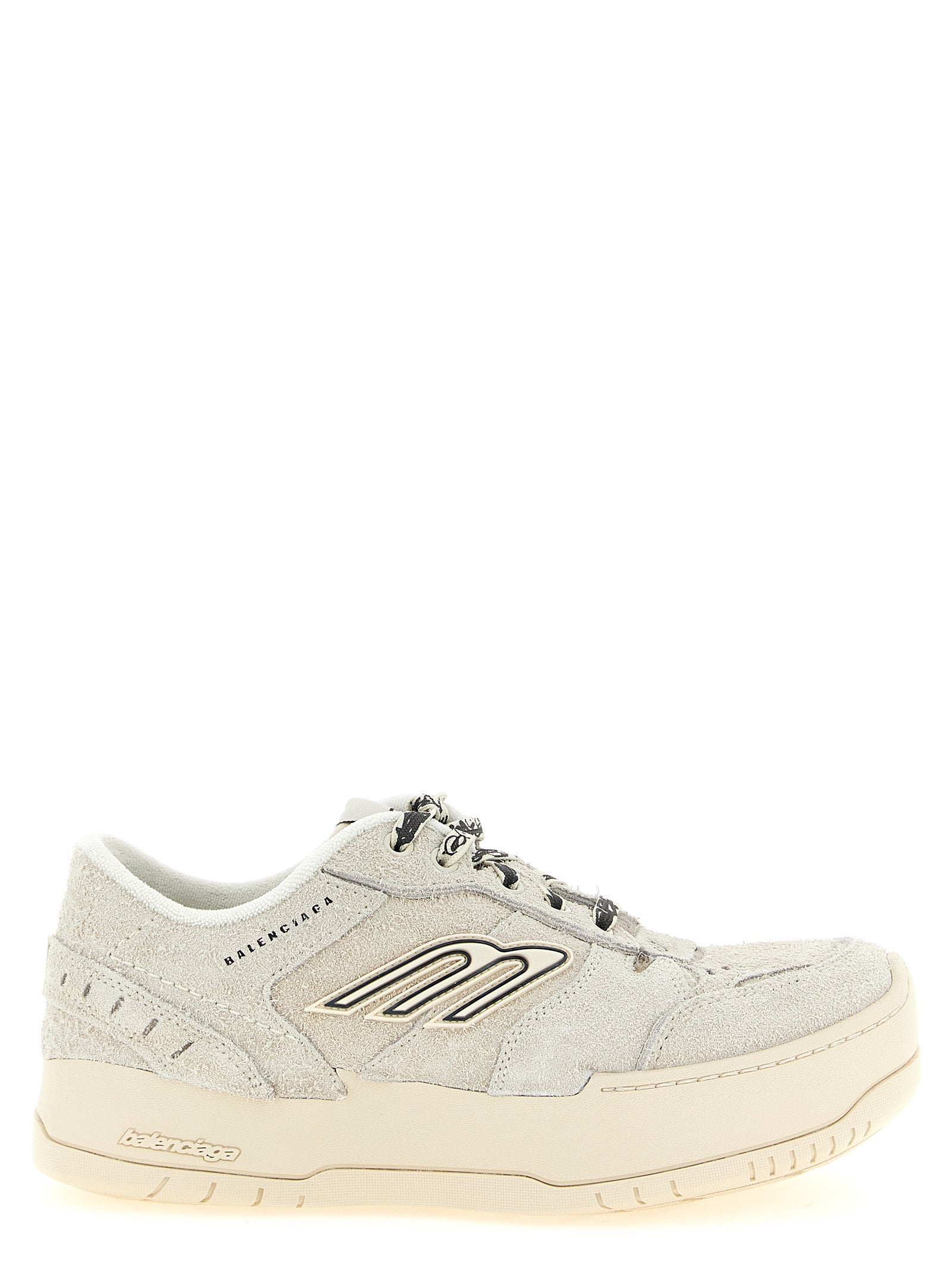 Sneakers by Balenciaga for women in cowhide suede leather beige & signature presents a impeccable silhouette as Icon Women's Fashion Cowhide Suede Leather Sneakers, expertly defined by a impeccable fashion style for a impeccable, high-fashion look.
