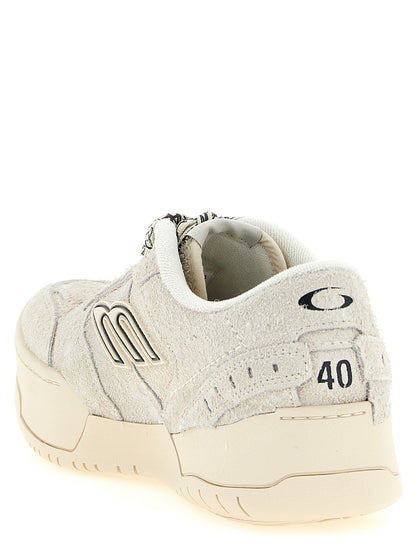 Sneakers by Balenciaga for women in cowhide suede leather beige & signature features a chic design, perfectly showcasing the chic fashion style of this Icon Women's Fashion Cowhide Suede Leather Sneakers.