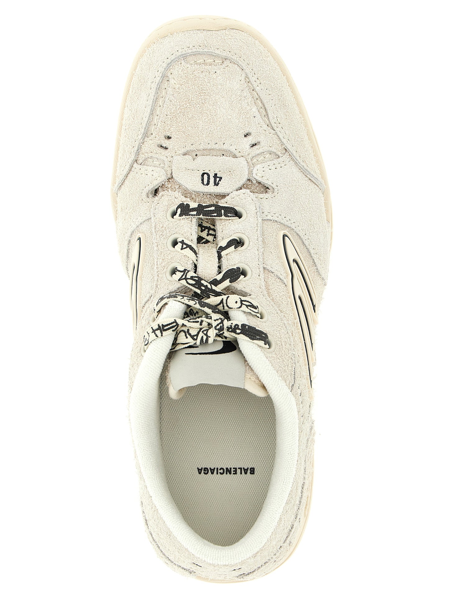 Sneakers by Balenciaga for women in cowhide suede leather beige & signature features an versatile design from the Icon Women's Fashion Cowhide Suede Leather Sneakers collection, highlighting a versatile fashion style for a premium, high-fashion look.