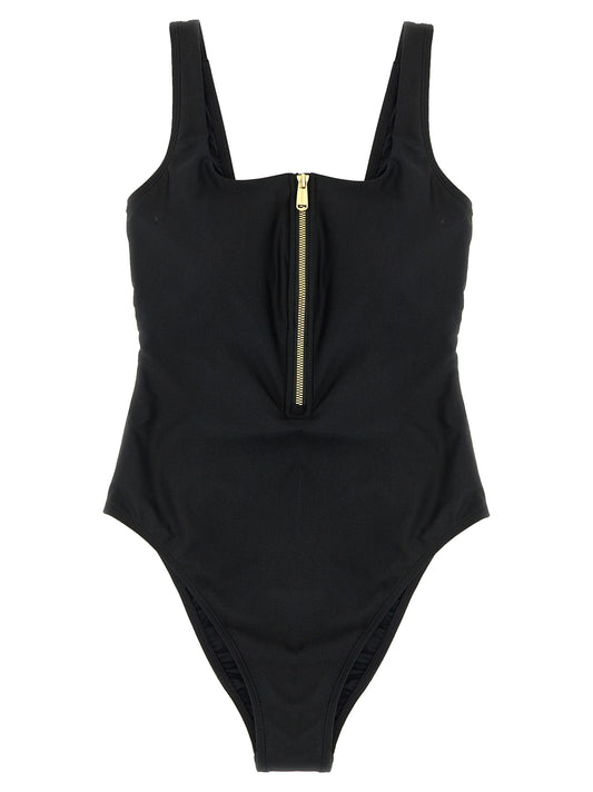 One-Piece Swimsuit by GOLDBERGH for women in polyamide satin black features a exquisite silhouette, showcasing the exquisite design of this Waves Women's Polyamide Satin One-Piece Swimsuit with a exquisite fit and cut.