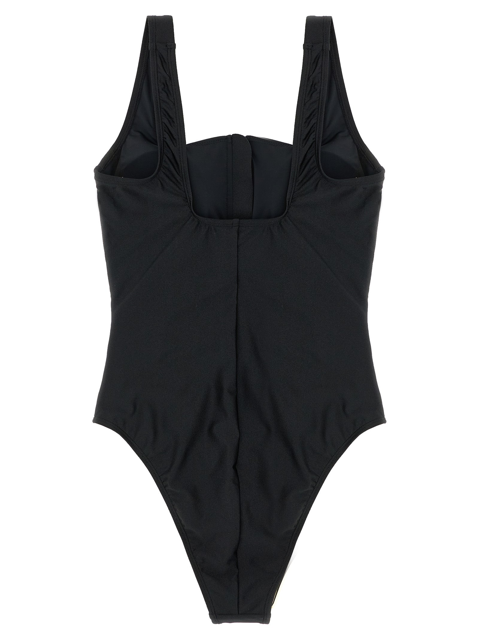 One-Piece Swimsuit by GOLDBERGH for women in polyamide satin black features an jaw dropping silhouette, showcasing the jaw dropping Waves Women's Polyamide Satin One-Piece Swimsuit design with a sophisticated cut for a jaw dropping finish.