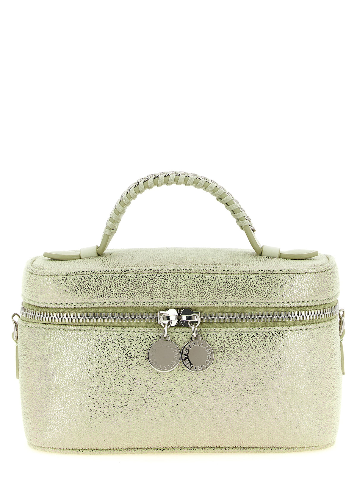 Stella McCartney Falabella Leather & Brass Crossbody Vanity Handbag - Bicolour Green