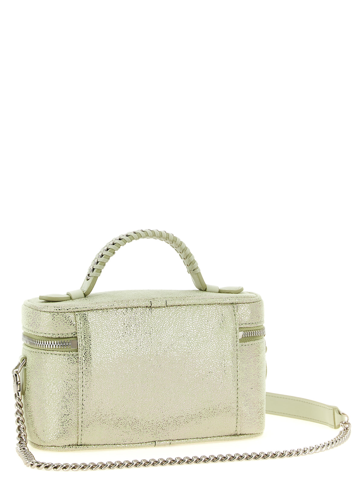 Stella McCartney Falabella Leather & Brass Crossbody Vanity Handbag - Bicolour Green