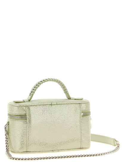 Stella McCartney Falabella Leather & Brass Crossbody Vanity Handbag - Bicolour Green