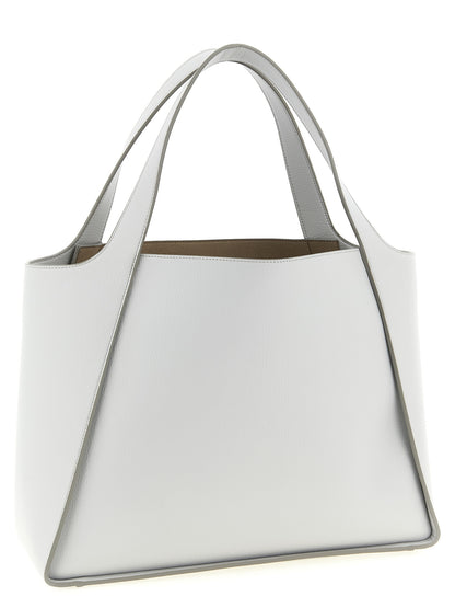 This Tote Clutch Bag by Stella McCartney for women in nylon polyurethane & metal gray features an jet-set Nylon Polyurethane & Metal Tote Clutch Bag design with a secure , ample , and jet-set handle.