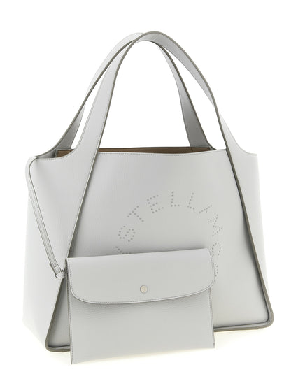 Tote Clutch Bag by Stella McCartney for women in nylon polyurethane & metal gray features an jet-setting Nylon Polyurethane & Metal Tote Clutch Bag design with a secure , jet-setting , and versatile handle for a jet-setting look.