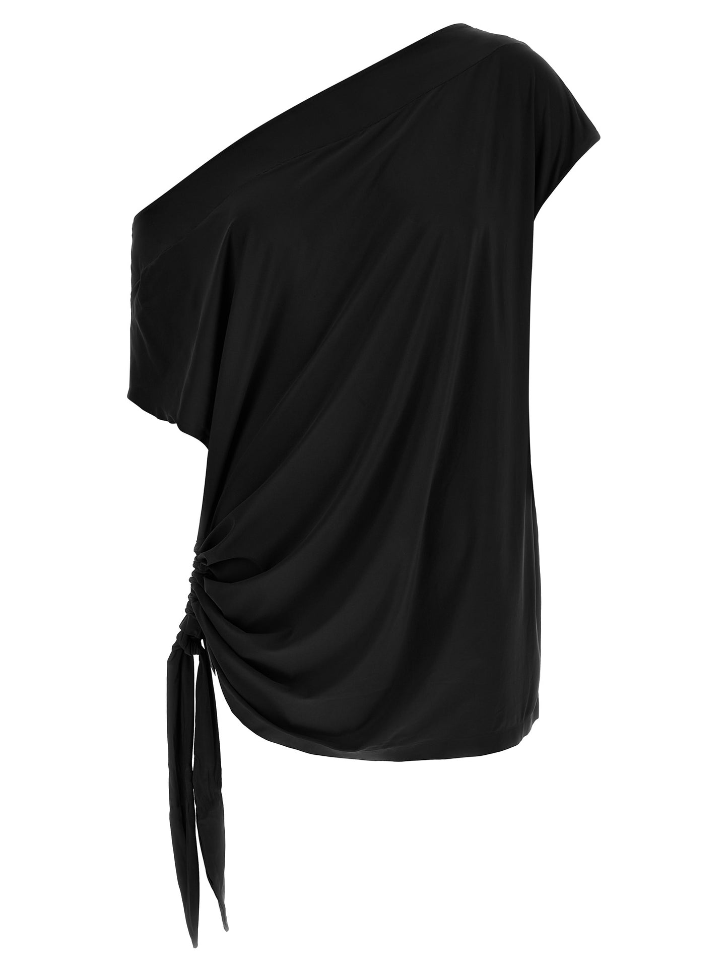 GOLDBERGH Women's Short-Sleeve Polyamide Satin Short Dress - Black