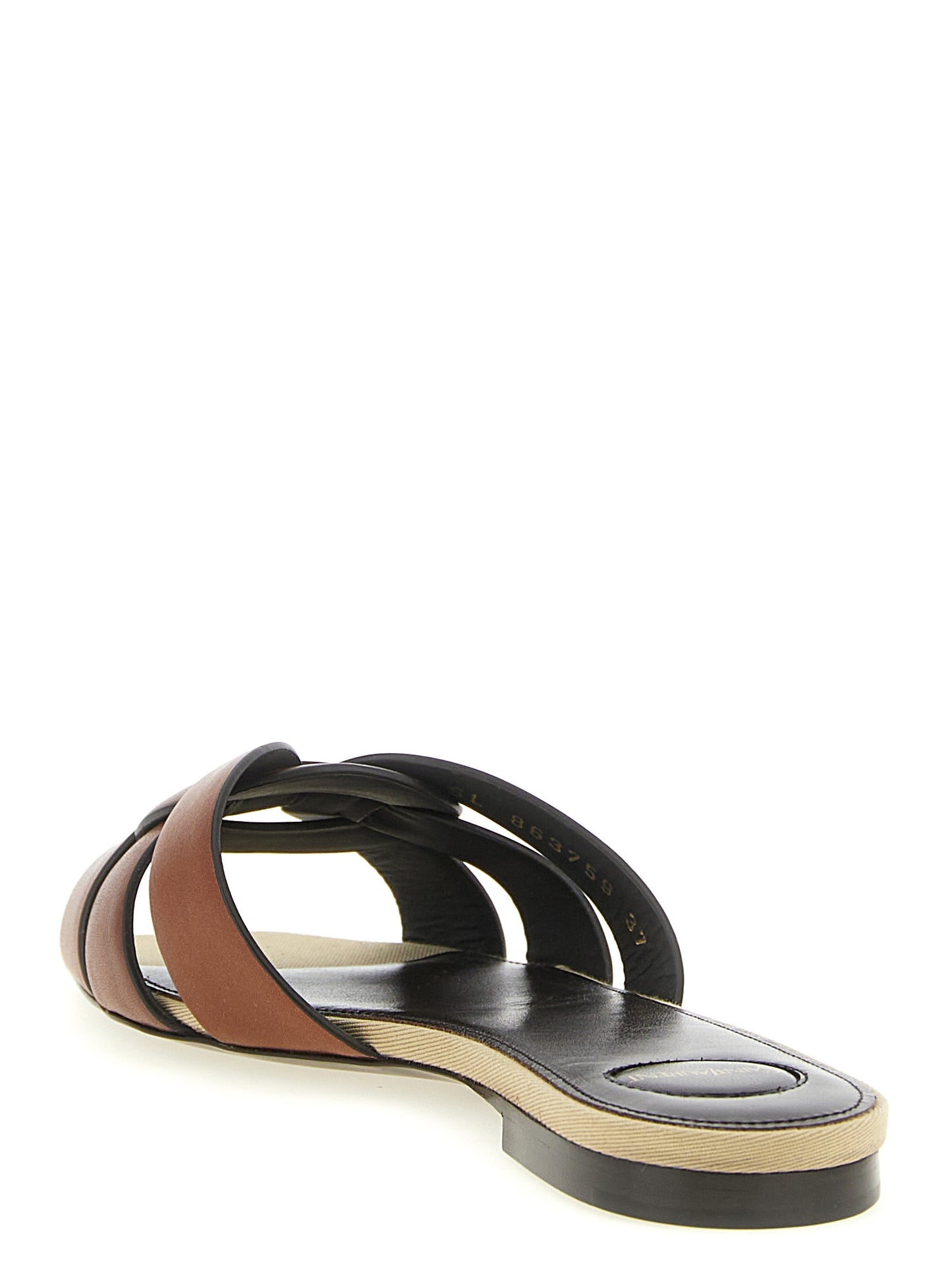 Mules Sliders Flat Shoes by Saint Laurent for women in calfskin leather brown showcases a enchanting silhouette as part of the Women's Calfskin Leather Mules Sliders Flat Shoes collection, defined by a enchanting square toe style and for a enchanting look.