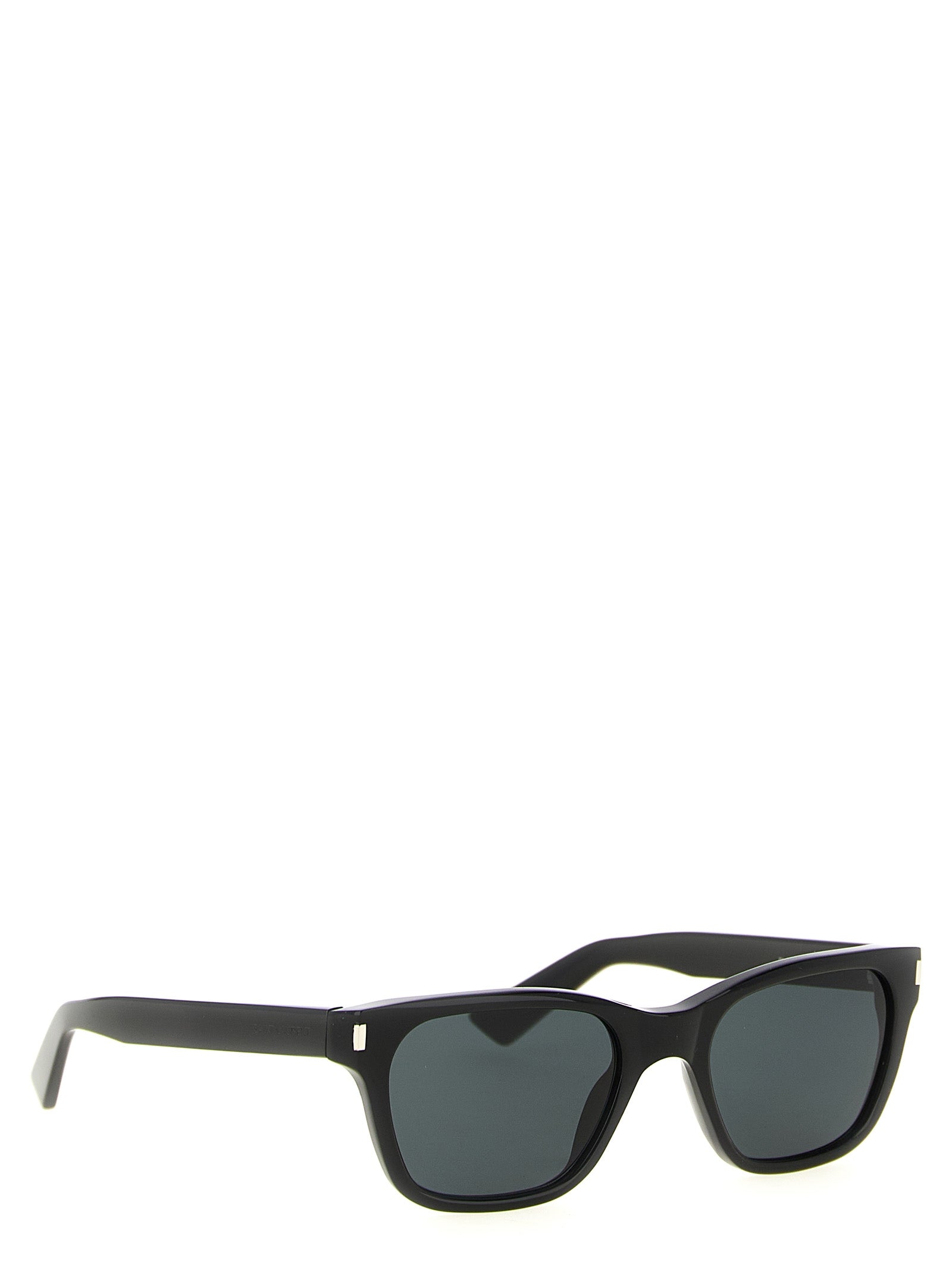 Sunglasses by Saint Laurent for men in cotton black features a contemporary silhouette, showcasing a contemporary in black coloured frame with high-performance .