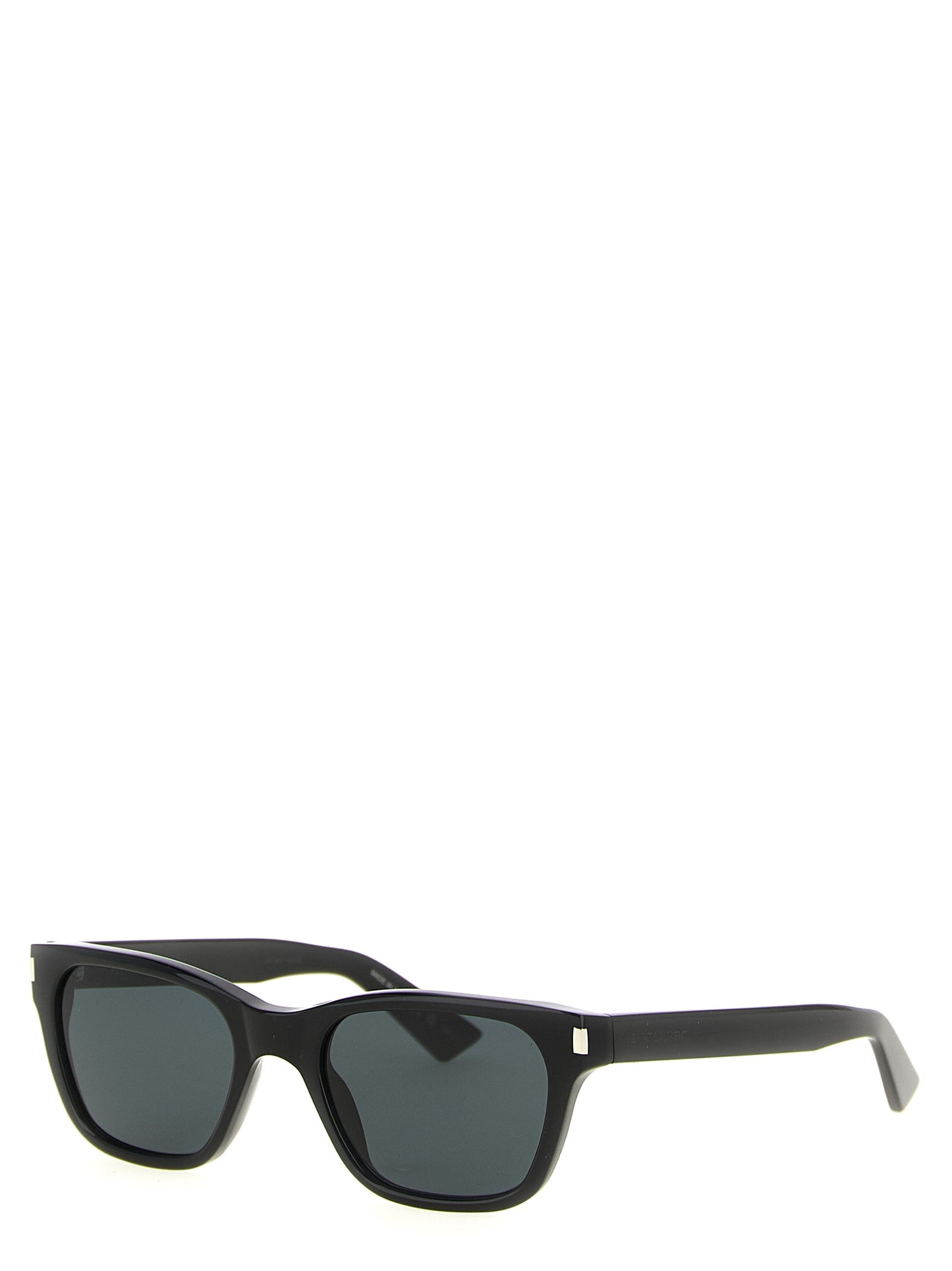 Sunglasses by Saint Laurent for men in cotton and black presents a enviable silhouette, featuring black coloured frame and with for a enviable look.