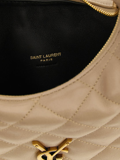 Saint Laurent Cassandre Icarino Lamb Leather Quilted Handbag - Beige Signature