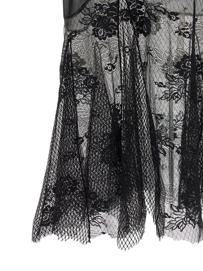 Dress by The Attico for women in polyamide cotton black showcases a striking silhouette, elegantly detailed with a , refined , and a striking midi short for a striking finish.