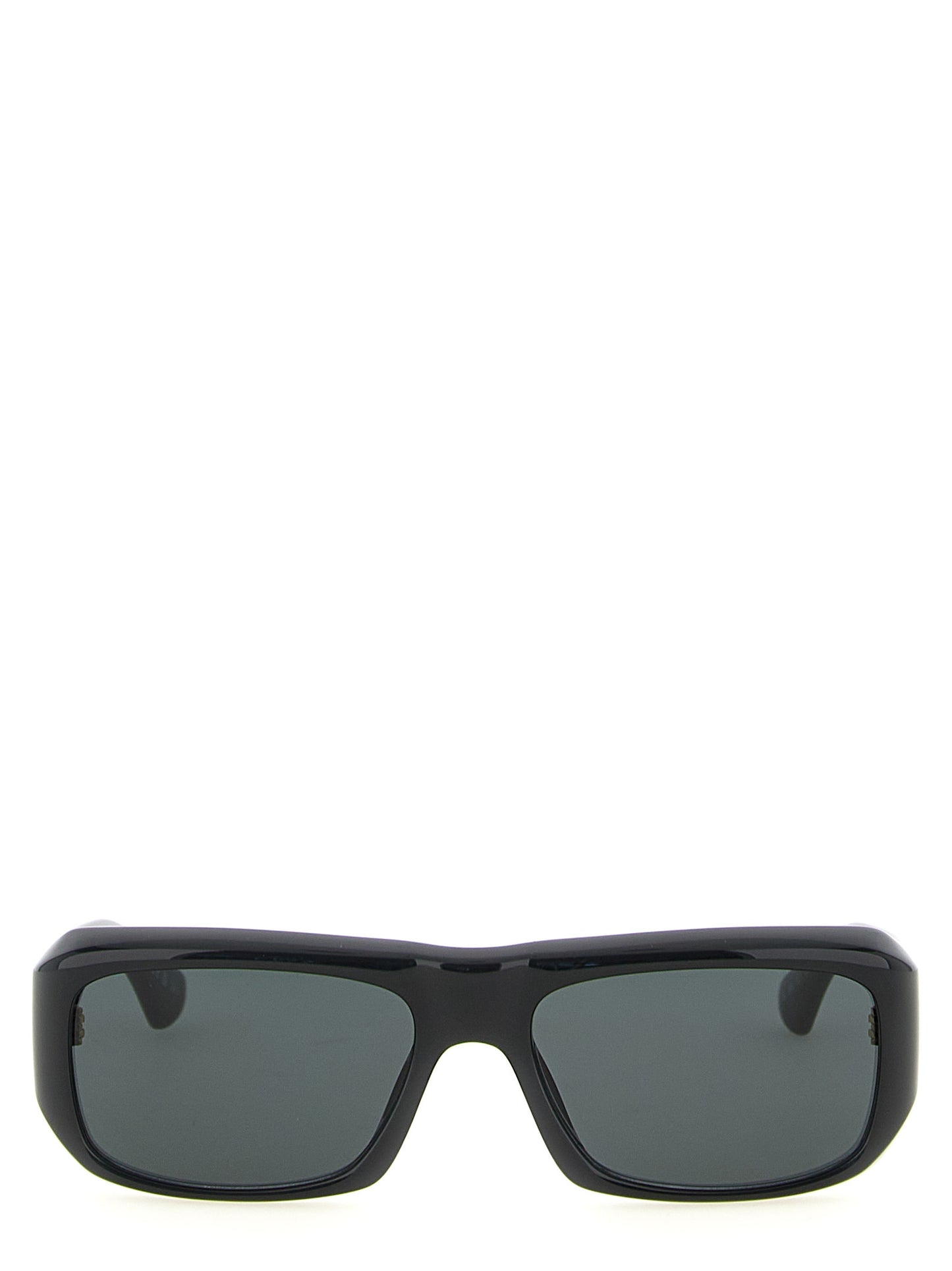 Sunglasses by Saint Laurent for men in silicone resin & acetate black showcases a ethereal silhouette, featuring black coloured frame with for a ethereal finish.