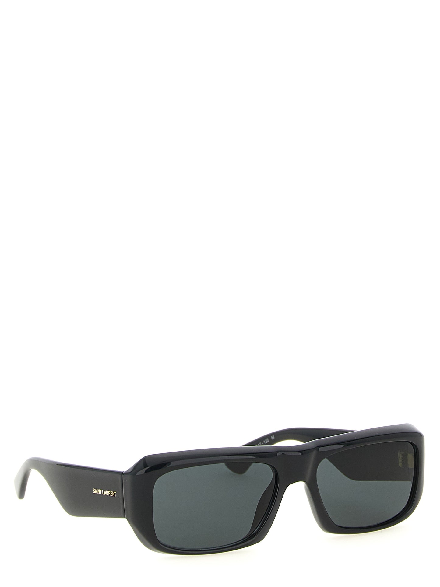 Sunglasses by Saint Laurent for men in silicone resin & acetate and black featuring an stylish with a sophisticated black coloured frame finish and high-performance .
