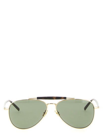 This Sunglasses by Saint Laurent for men in cotton multicolor presents a sumptuous silhouette, showcasing a sumptuous in multicolor coloured frame and high-performance .