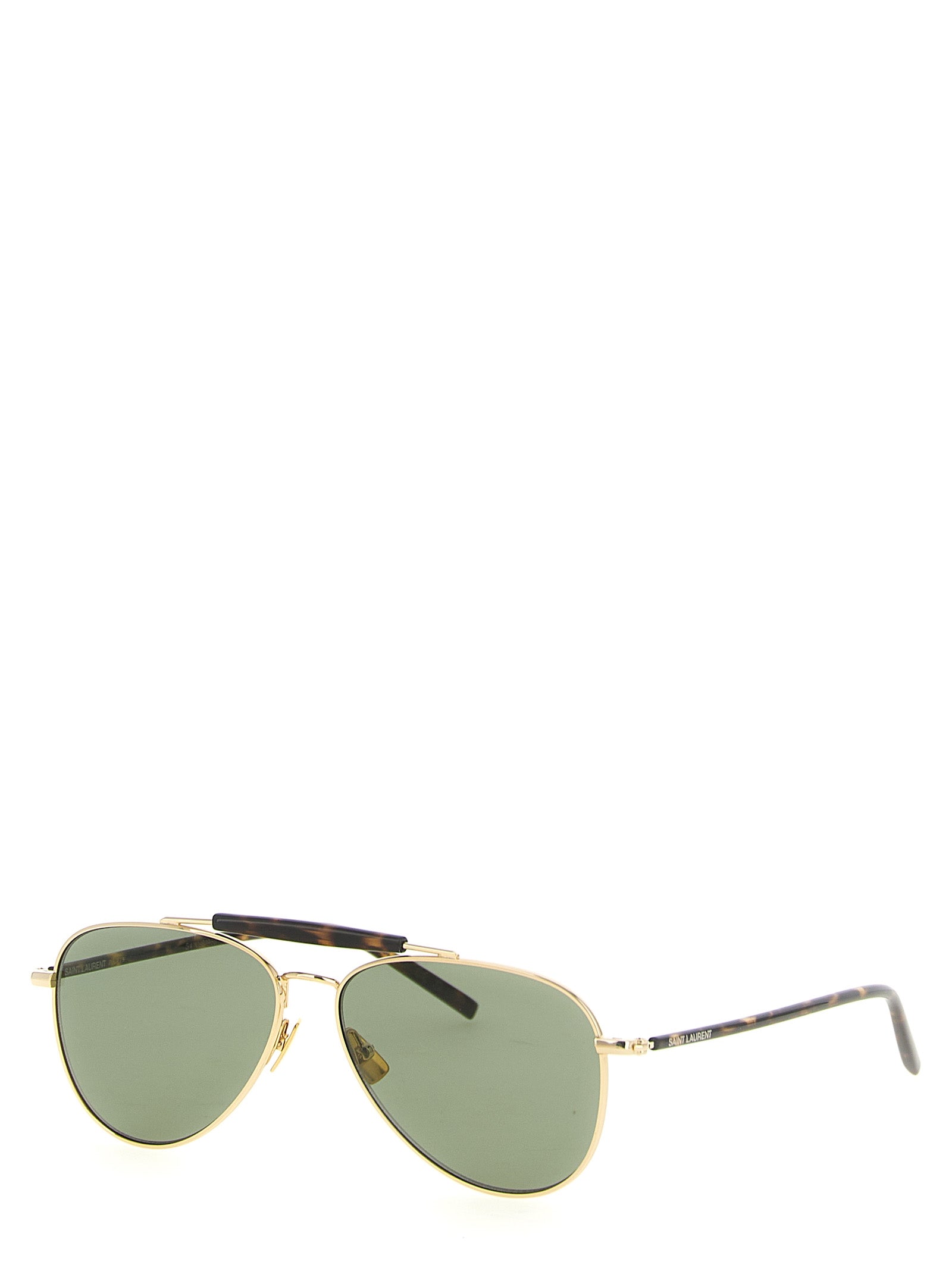 Sunglasses by Saint Laurent for men in cotton multicolor features a contemporary silhouette, showcasing a contemporary in multicolor coloured frame with high-performance .