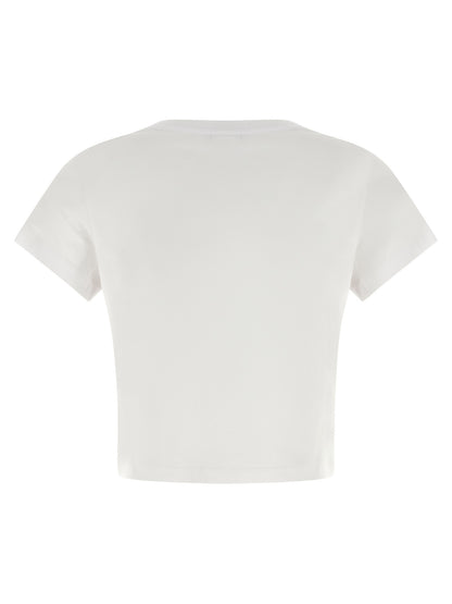 T-Shirt by Maison Kitsuné for women in cotton white features an on trend silhouette, perfectly showcasing a on trend and crew neckline for an elevated aesthetic.