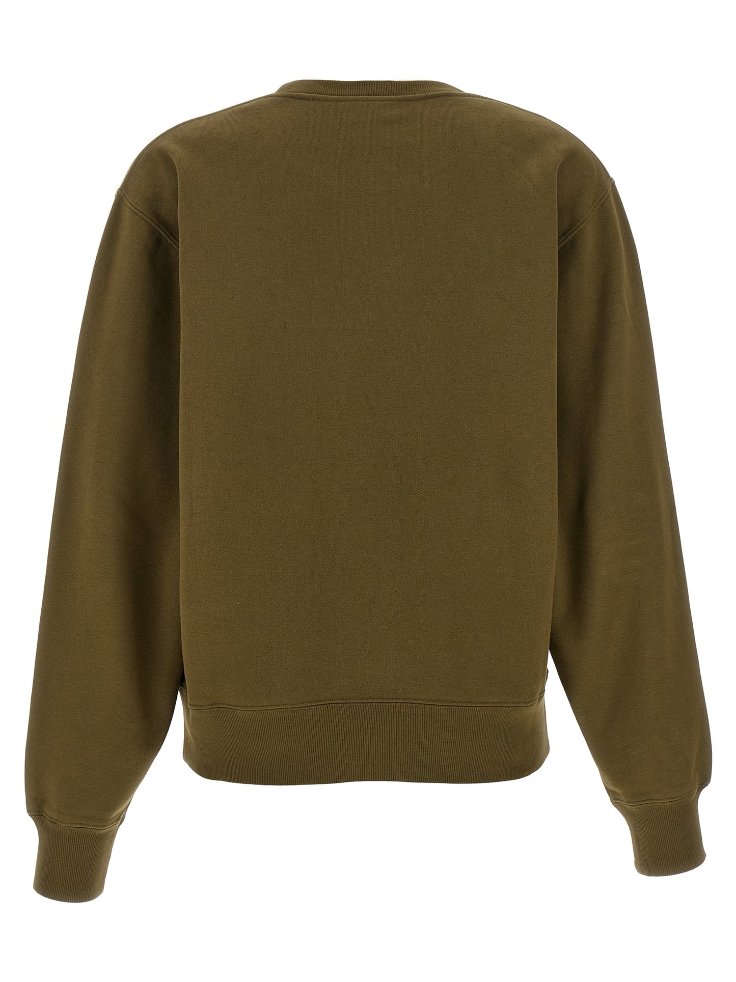 Activewear Sweatshirt by Saint Laurent for women in cotton bicolour & green presents a dynamic silhouette, featuring a dynamic crew neckline and detailed with functional .