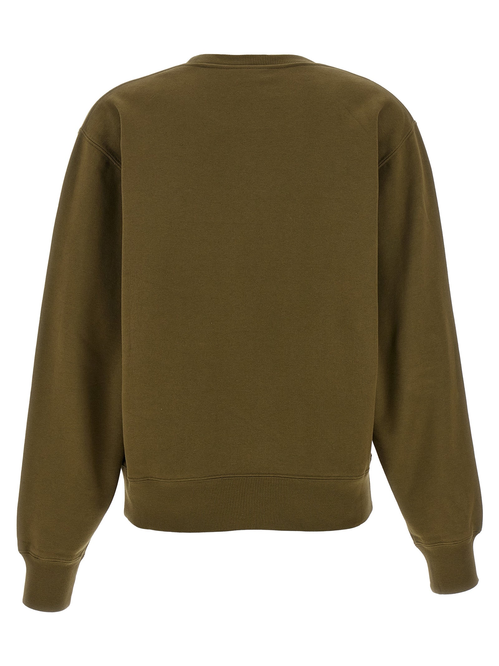 Activewear Sweatshirt by Saint Laurent for women in cotton bicolour & green presents a dynamic silhouette, featuring a dynamic crew neckline and detailed with functional .