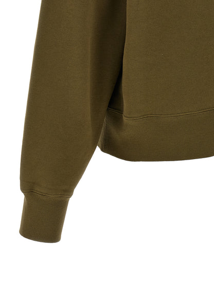 Activewear Sweatshirt by Saint Laurent for women in cotton bicolour & green presents a ergonomic silhouette, showcasing a sophisticated and detailed with premium for a ergonomic finish.